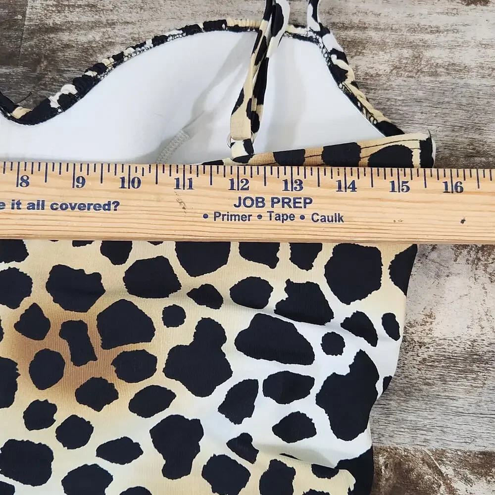 MIRACLESUIT One-Piece Swimsuit 14 Animal Cheetah Print Ruched Tummy Control